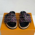「#4559」LOUIS VUITTON x MURAKAMI Leather Flip Flops
