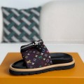 「#4559」LOUIS VUITTON x MURAKAMI Leather Flip Flops