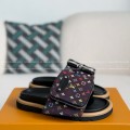 「#4559」LOUIS VUITTON x MURAKAMI Leather Flip Flops