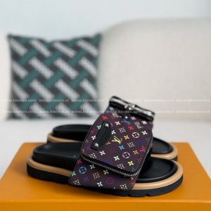 「#4559」LOUIS VUITTON x MURAKAMI Leather Flip Flops
