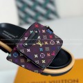 「#4559」LOUIS VUITTON x MURAKAMI Leather Flip Flops