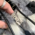 「#4570」Louis Vuitton Skiing Series FW24 Black And White Check Hooded Fleece Jacket