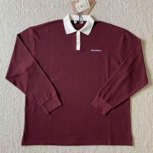 「#4576」Miumiu red polo shirt