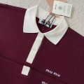 「#4576」Miumiu red polo shirt