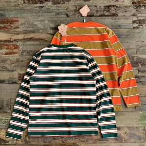 「#4577」Miumiu Pocket Stripe Long Sleeve