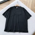 「#4579」Acne Studios washed embroidered logo crew neck T-shirt