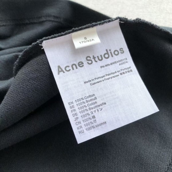 Acne Studios washed embroidered logo crew neck T-shirt