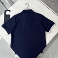 「#4580」Miumiu micro logo letter contrast color polo shirt