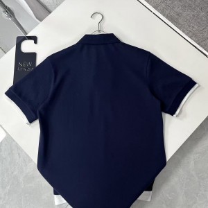 「#4580」Miumiu micro logo letter contrast color polo shirt