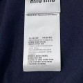 「#4580」Miumiu micro logo letter contrast color polo shirt