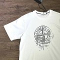 「#4583」STONE ISLAND Logo Print Crew Neck T-Shirt