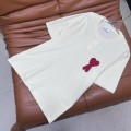 「#4594」Ami heart woven short-sleeved T-shirt