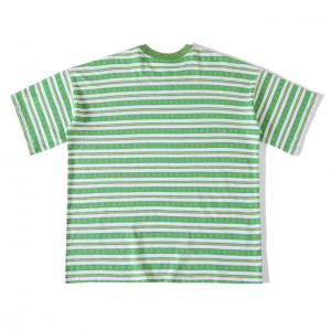 「#4600」Chrome Hearts striped logo print crew neck short sleeves