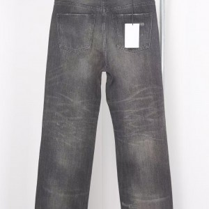「#4601」CELINE black washed jeans with holes