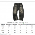 「#4601」CELINE black washed jeans with holes