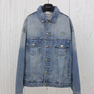 「#4607」miumiu washed denim jacket