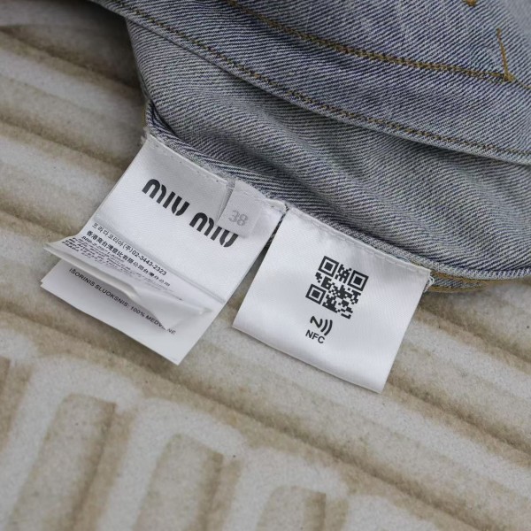 miumiu washed denim jacket