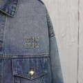 「#4607」miumiu washed denim jacket