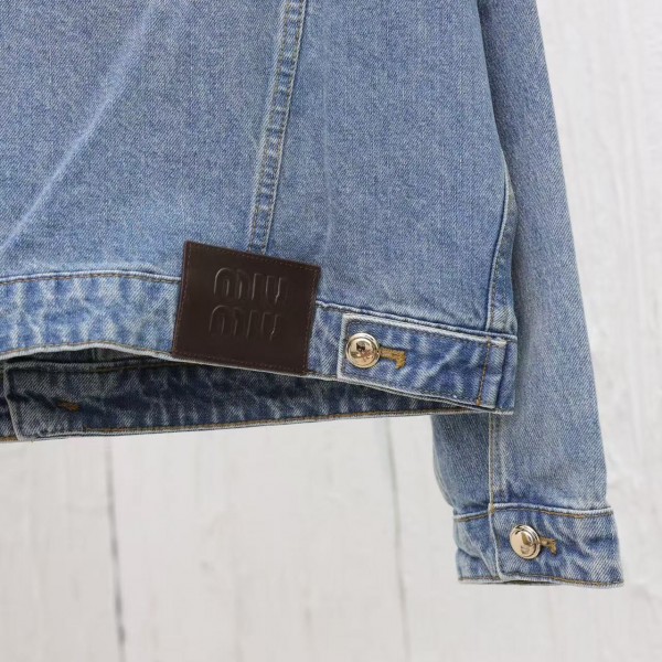 miumiu washed denim jacket
