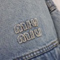 「#4607」miumiu washed denim jacket