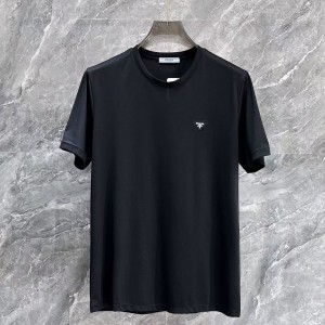 「#4610」PRADA 24 new triangle logo short sleeves black