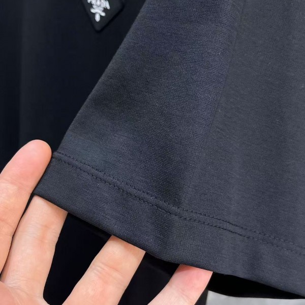 PRADA 24 new triangle logo short sleeves black