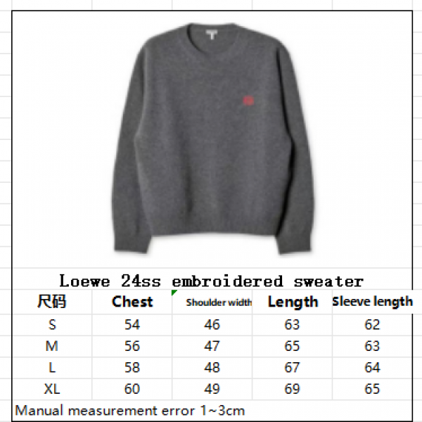 Loewe 24ss embroidered sweater