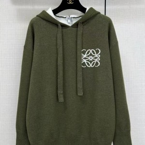 「#4612」Loewe double-faced wool jacquard hoodie