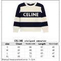 「#4617」CELINE striped sweater