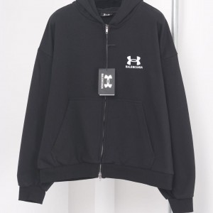 「#4619」Balenciaga x Under Armour washed zipper jacket