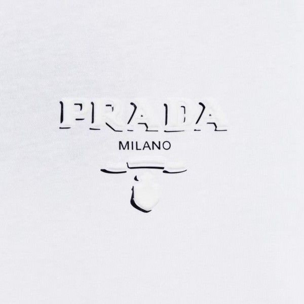 PRADA 24 Logo laminated short sleeves