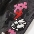 「#4698」Chrome Hearts multi-color ghost face jeans