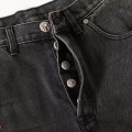 「#4701」Chrome Hearts Red Black and White Cross Jeans