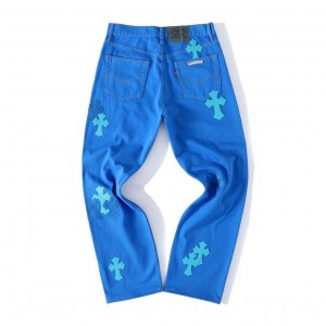 「#4709」Chrome Hearts Blue City Limited Jeans