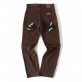 「#4710」Chrome Hearts leather embroidered jeans