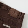 「#4710」Chrome Hearts leather embroidered jeans