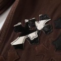 「#4710」Chrome Hearts leather embroidered jeans