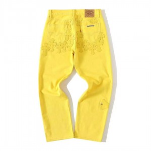 「#4712」Chrome Hearts New York limited edition yellow jeans