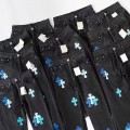 「#4714」Chrome Hearts London Limited Edition Blue Leather and Black Jeans