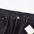 「#4714」Chrome Hearts London Limited Edition Blue Leather and Black Jeans