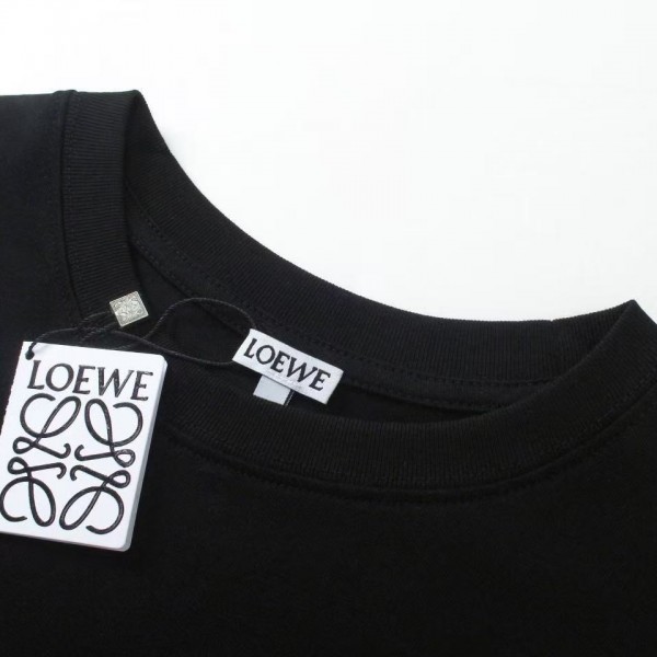 LOEWE blue logo on chest short sleeves