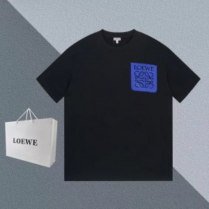 「#4733」LOEWE blue logo on chest short sleeves