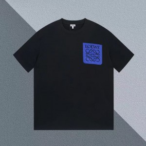 「#4733」LOEWE blue logo on chest short sleeves