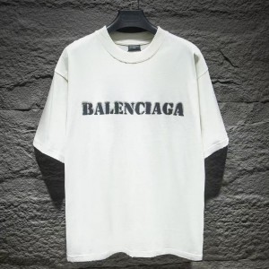 「#4738」BLCG Blurred Slogan Short Sleeves
