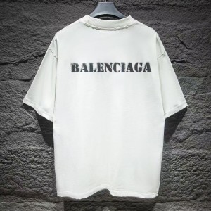 「#4738」BLCG Blurred Slogan Short Sleeves