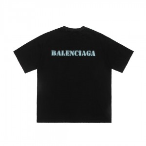 「#4739」BLCG Blurred Slogan Short Sleeves