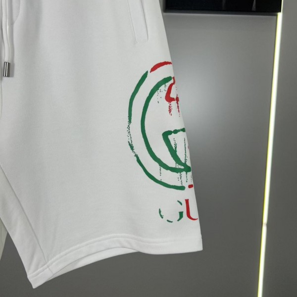 Gucci side print classic logo shorts