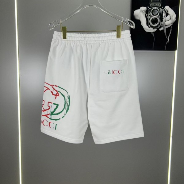 Gucci side print classic logo shorts