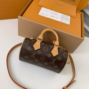 「#4759」New NANO SPEEDY DATING Monsoon handbag M13226, 10.5*11.5*18cm