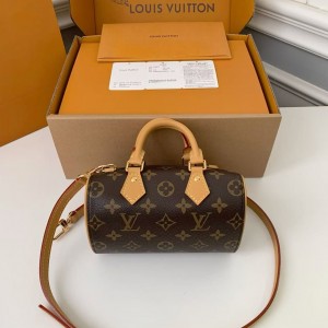「#4759」New NANO SPEEDY DATING Monsoon handbag M13226, 10.5*11.5*18cm